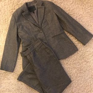 Gray wool blend suit